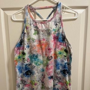 Burn boot camp floral workout tank Large